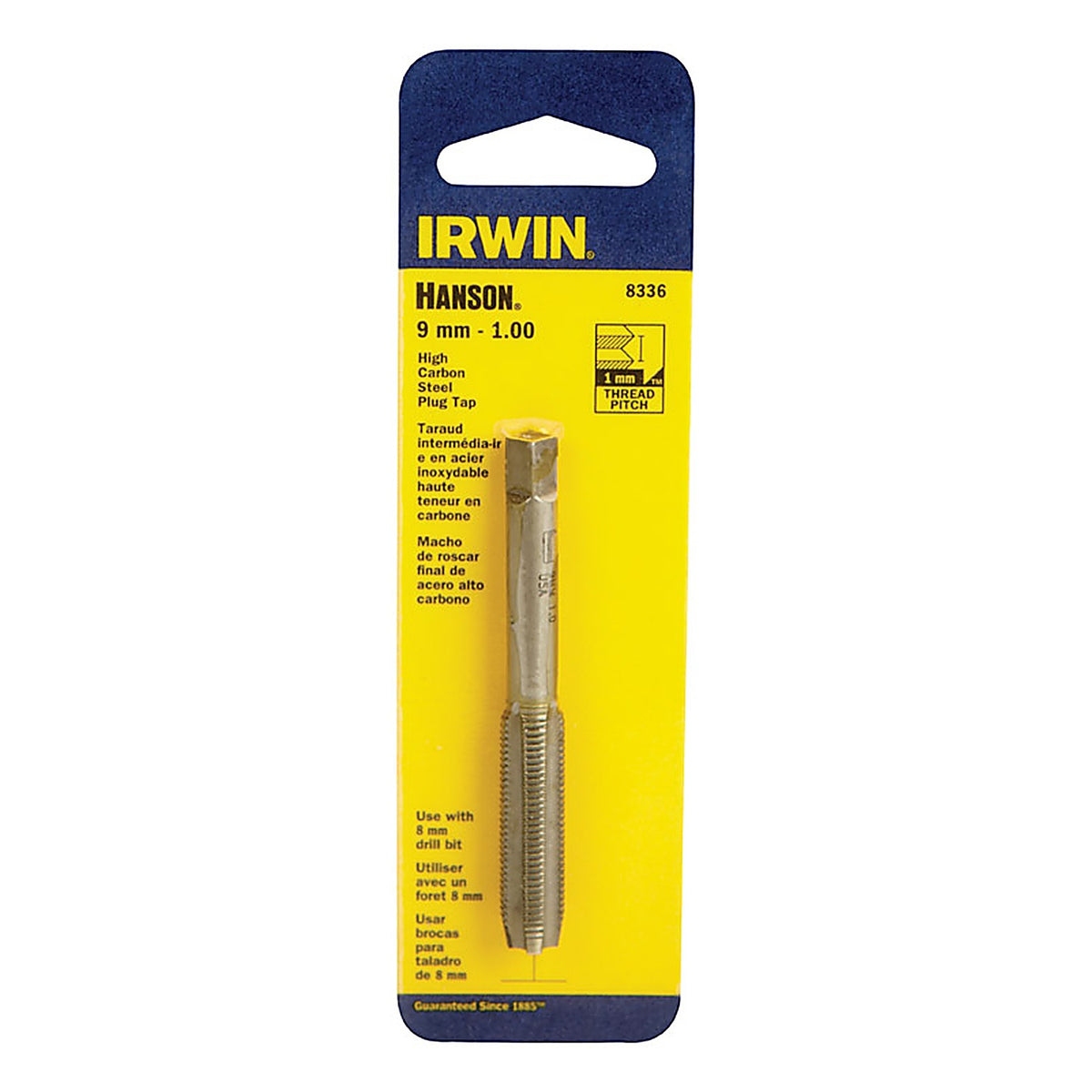 Irwin 8336 Hanson High Carbon Steel Metric Plug Tap 9mm-1 1/pc.