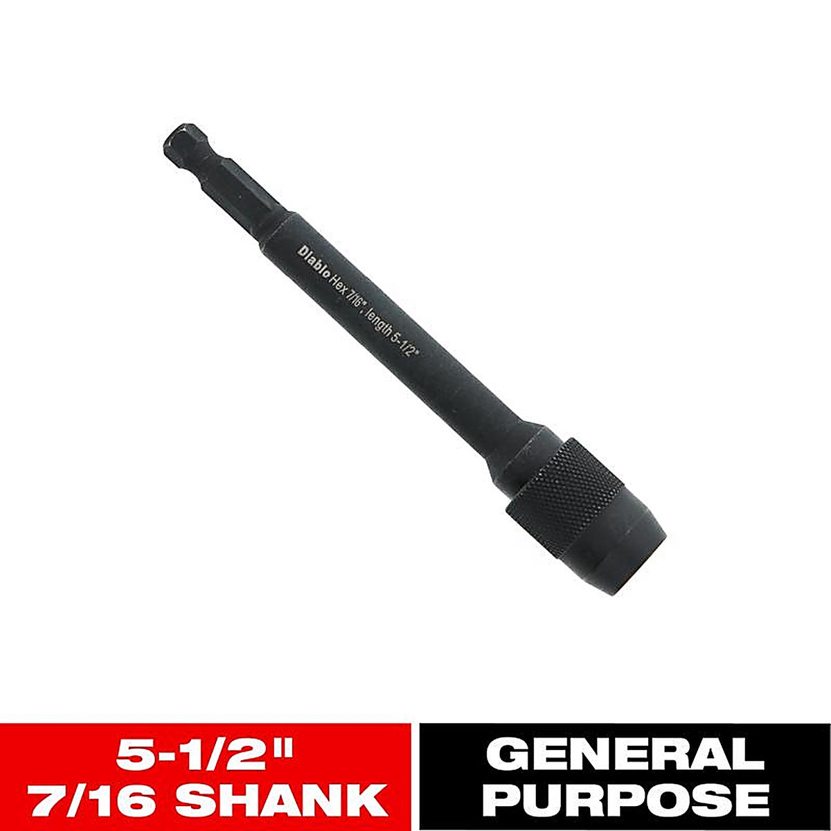 Diablo - DHS500XT6 - 5-1/2 In. L X 7/16 In. D Hole Saw Extension