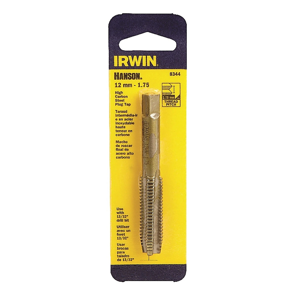 Irwin 8344ZR Hanson High Carbon Steel Metric Plug Tap 12mm-1.75 1/pc.
