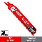 Diablo - DS0608CFA3 - Steel Demon Amped 6 In. Carbide Tipped Thick Metal Reciprocating Saw Blade 6/9 TPI 3 Pack