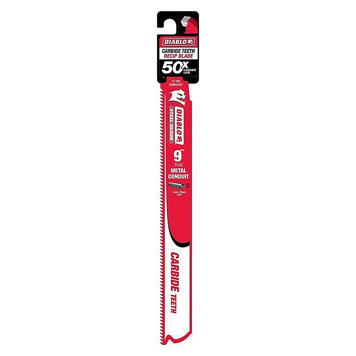 Diablo - DS0912CF - Steel Demon 9 In. Carbide Tipped Reciprocating Saw Blade 12 TPI 1 Pack