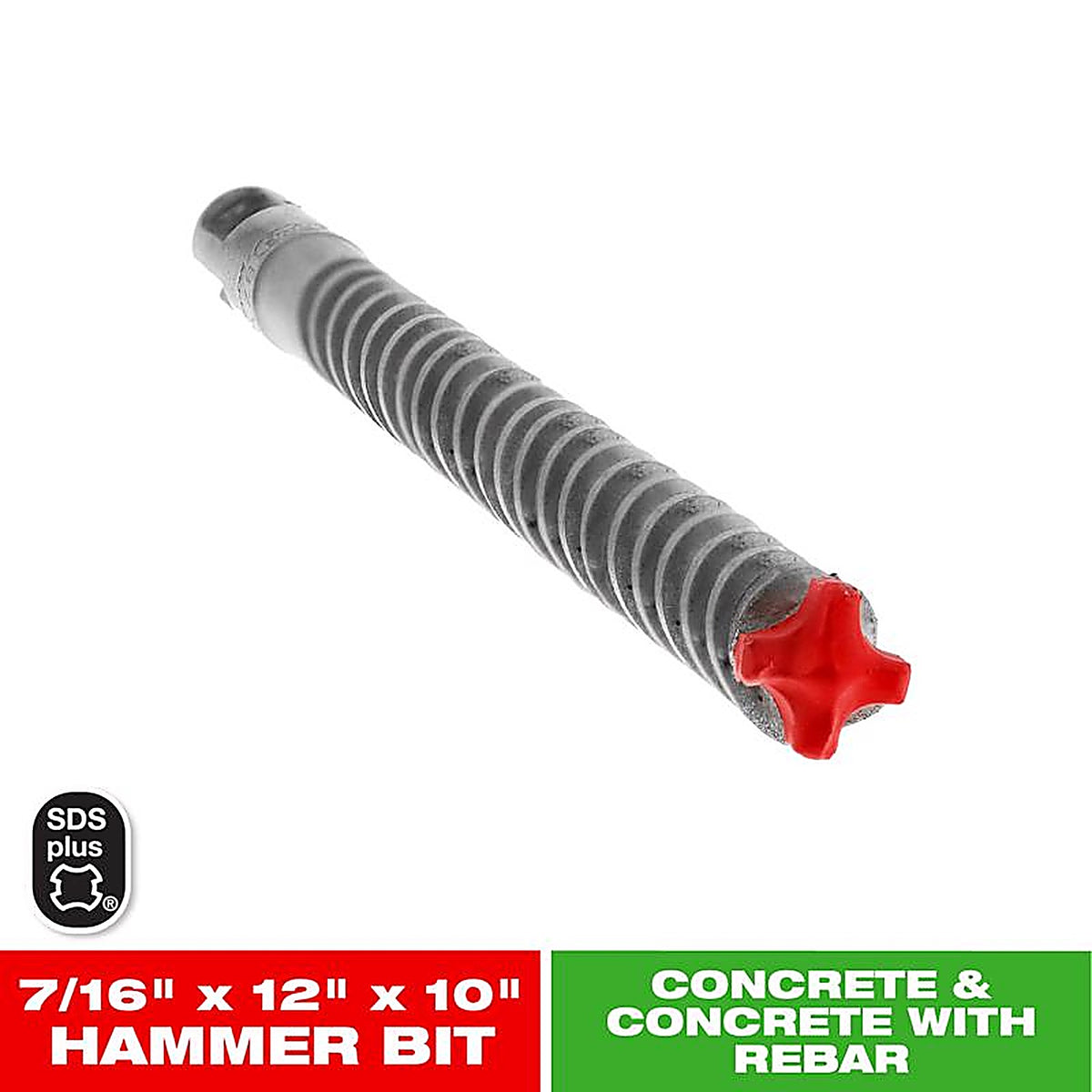 Diablo - DMAPL4176 - Rebar Demon 7/16 In. X 12 In. L Carbide Hammer Drill Bit Sds-Plus Shank 1 Pack