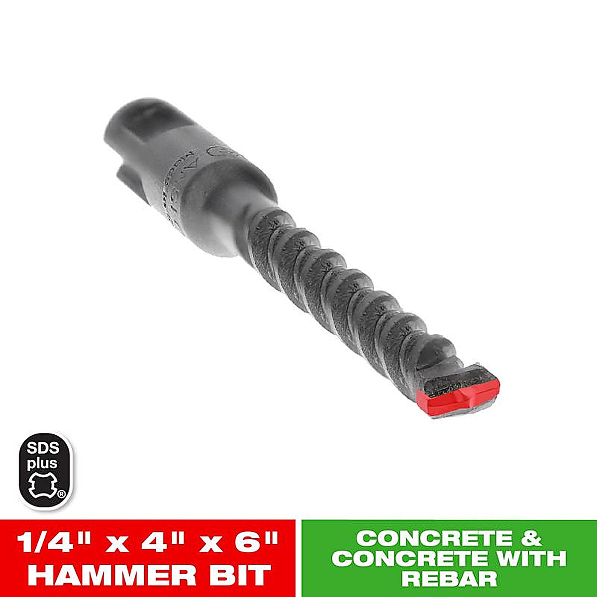 Diablo - DMAPL2140 - 1/4 In. X 6 In. L Carbide Tipped 2-Cutter Hammer Drill Bit Sds-Plus Shank 1 Pack