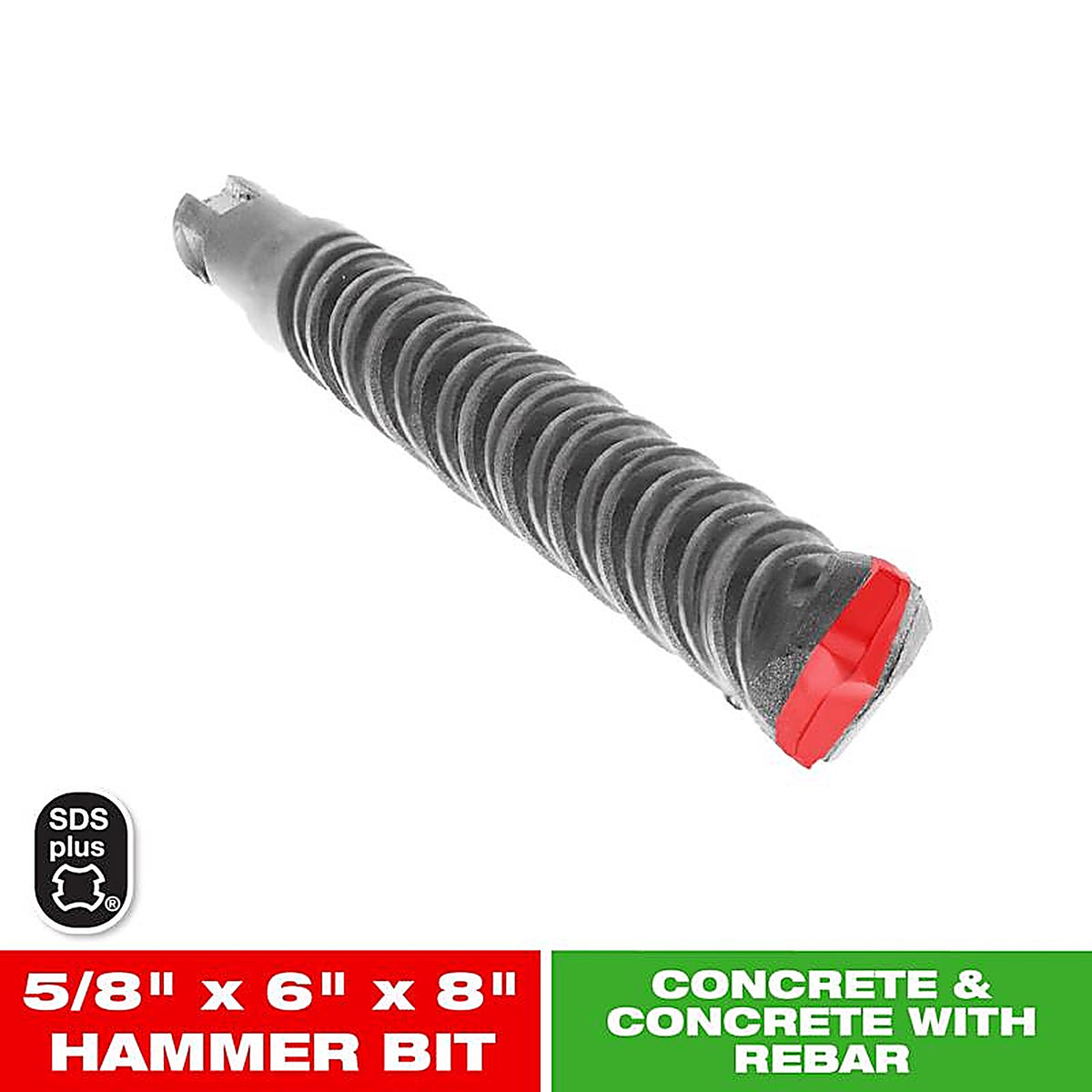 Diablo - DMAPL2400 - 5/8 In. X 8 In. L Carbide Tipped 2-Cutter Hammer Drill Bit Sds-Plus Shank 1 Pack