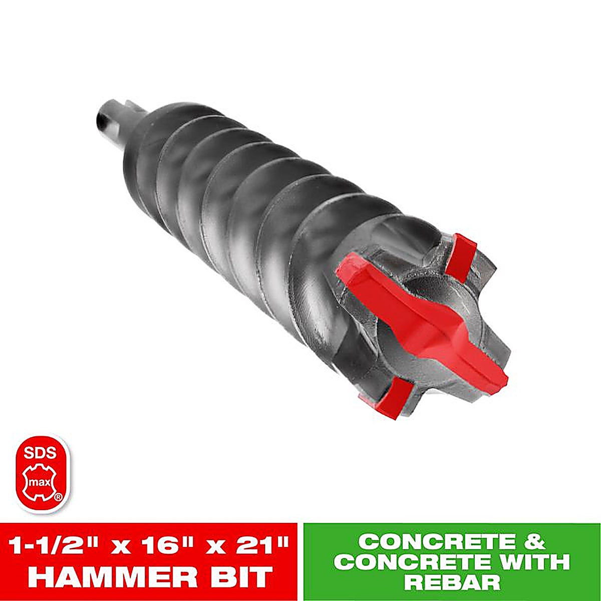 Diablo - DMAMX1360 - Rebar Demon 1-1/2 In. X 21 In. L Carbide Tipped Hammer Drill Bit Sds-Max Shank 1 Pack