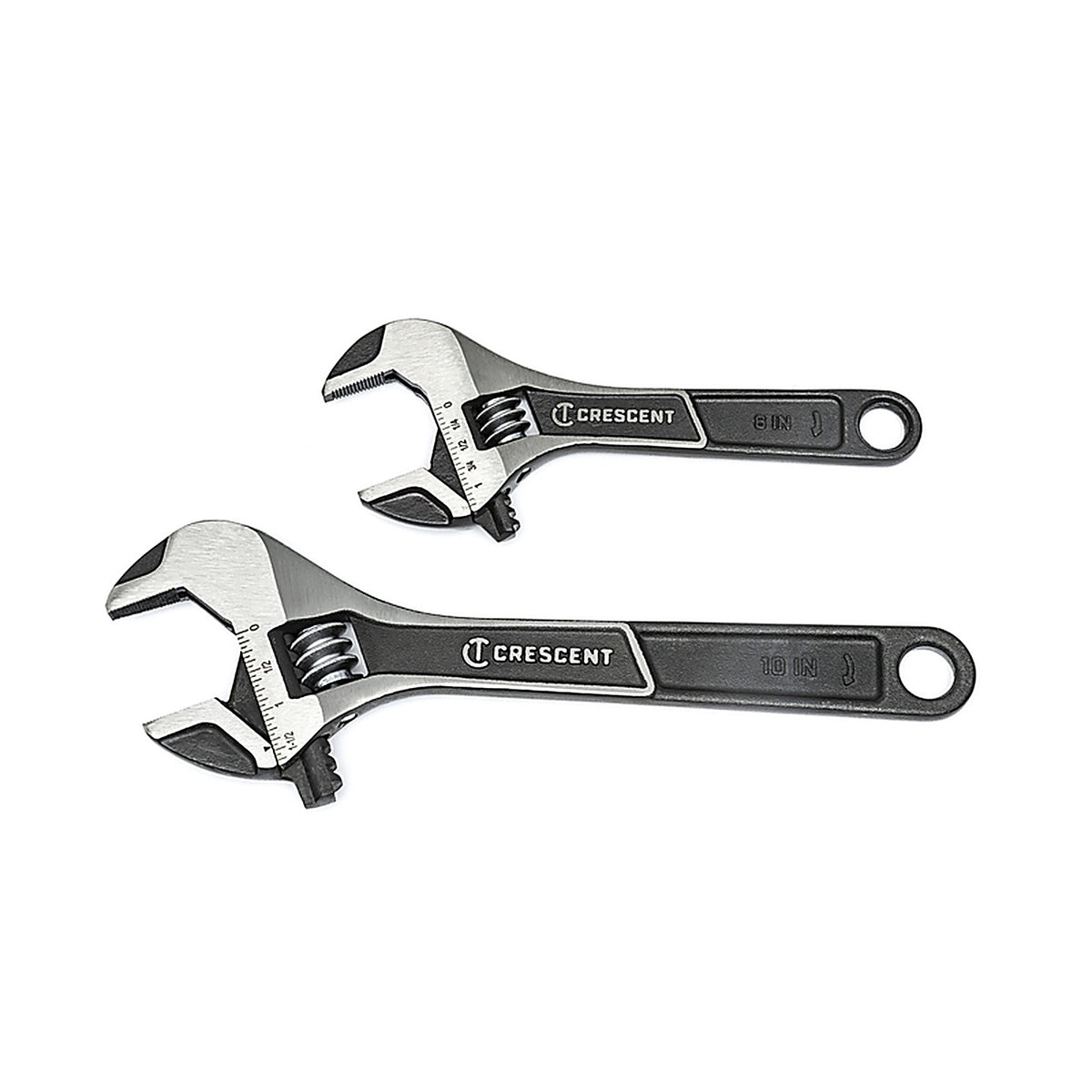 Crescent - ATWJ2610VS - Metric and SAE Wide Jaw Adjustable Wrench Set Assorted In. L 2 Piece