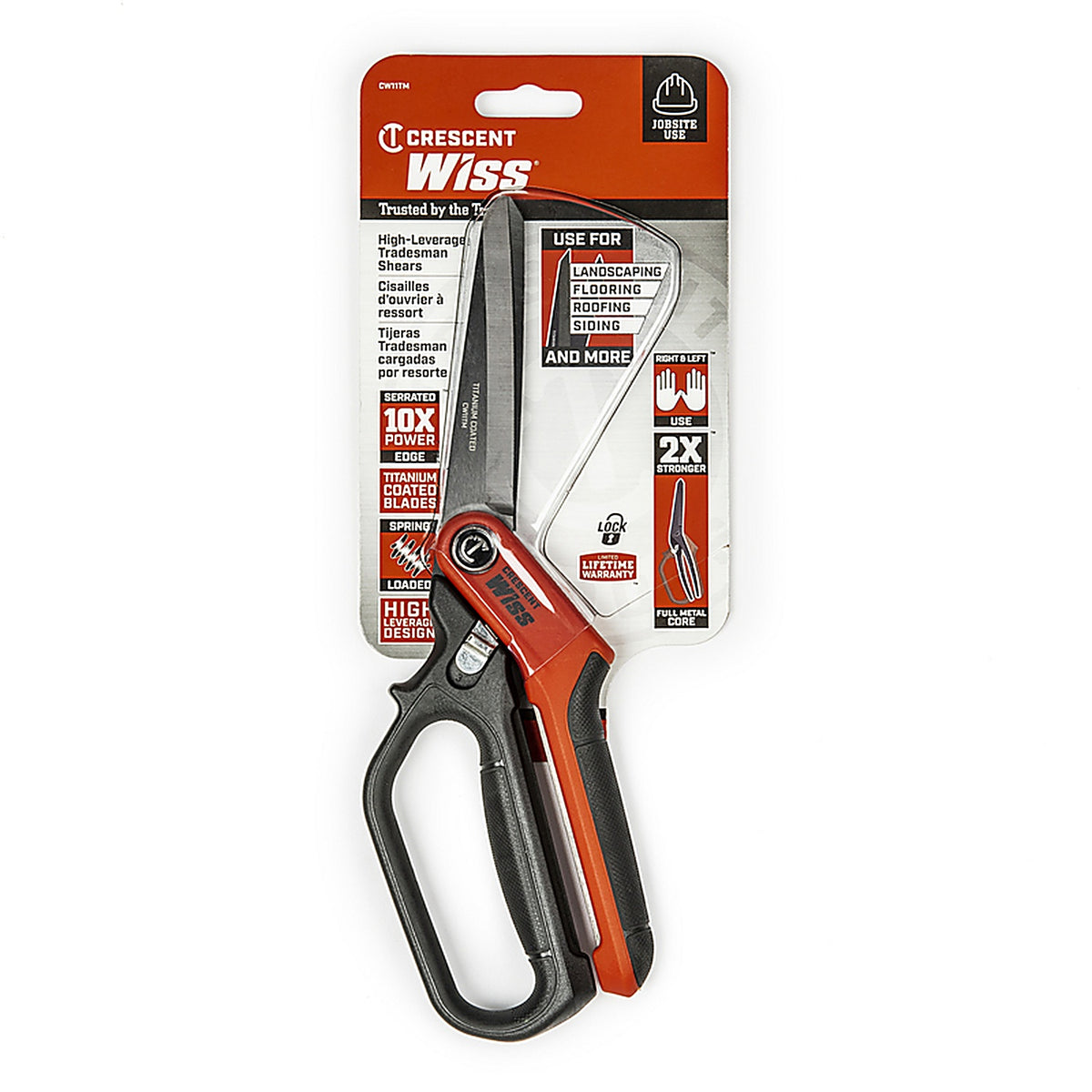 Crescent - CW11TM - Wiss 11 In. Stainless Steel Serrated Tradesman Shears 1 Piece