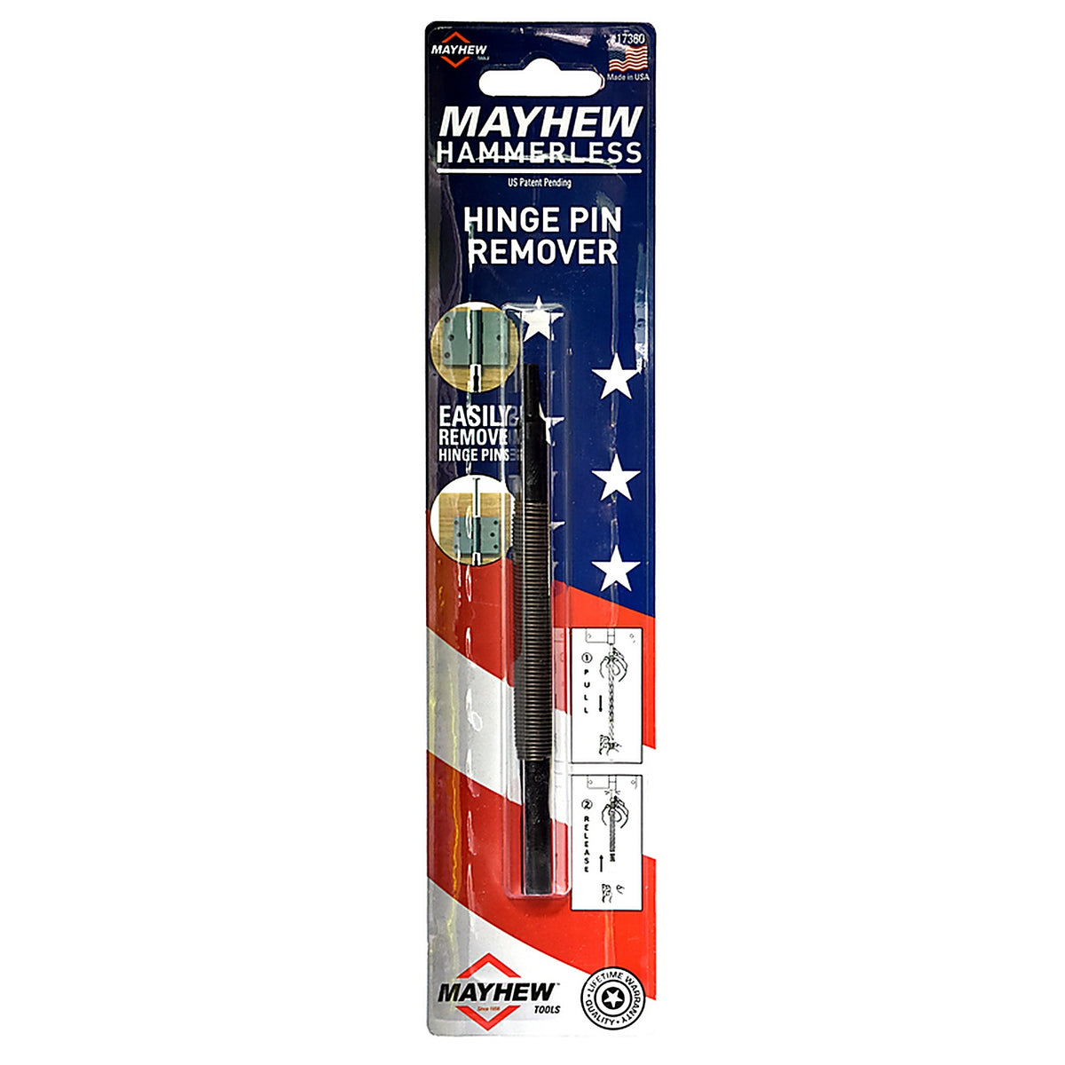 Mayhew - 17360 - Steel Hammerless Hinge Pin Remover 7-1/2 In. L 1 Piece