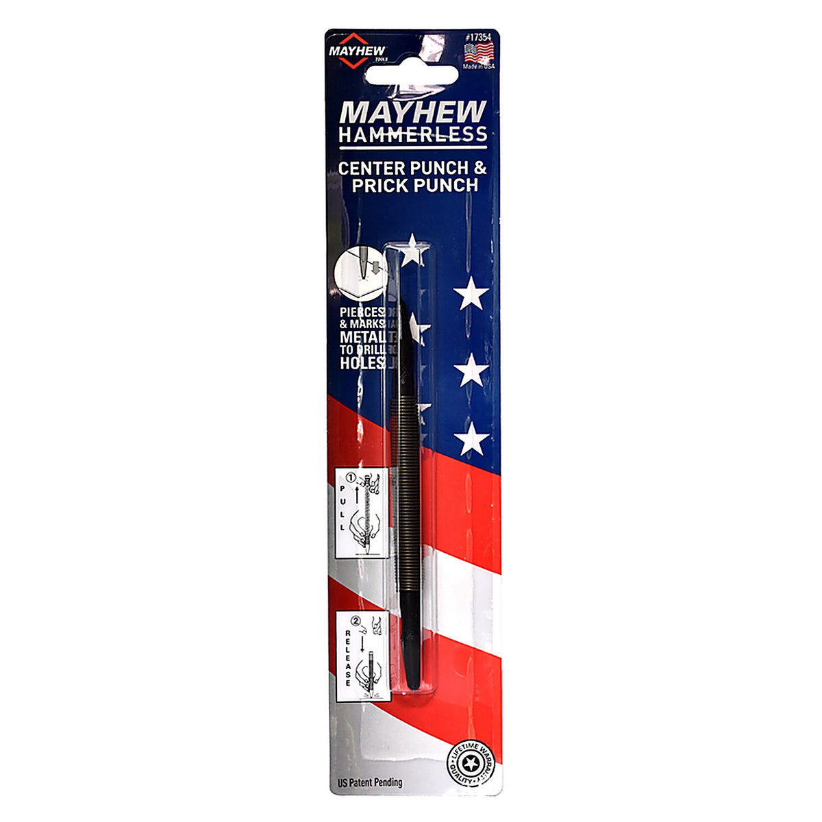 Mayhew - 17354 - Steel Center Punch and Prick Punch 7-1/2 In. L 1 Piece