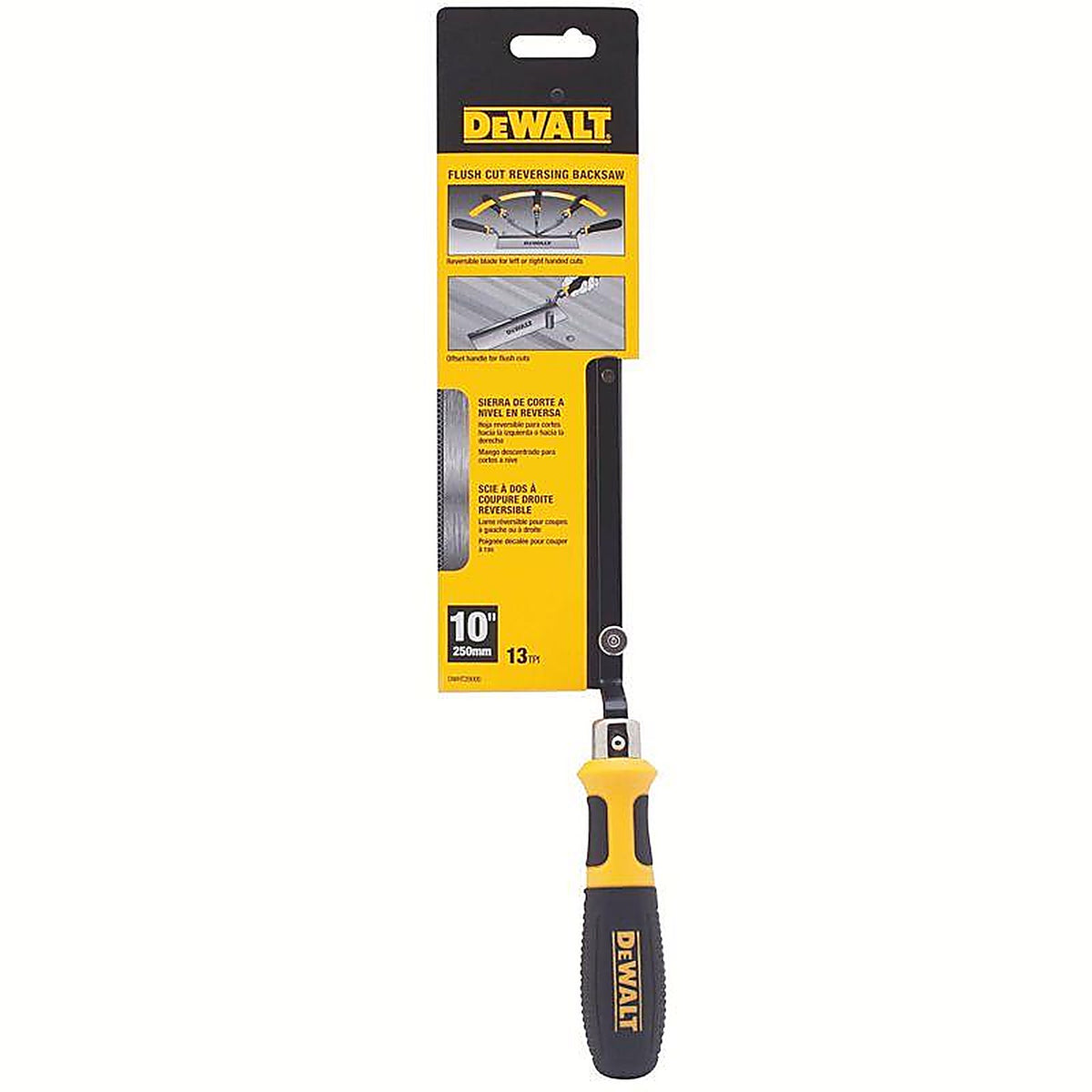 DeWalt DWHT20000 10 in. Steel Flush Cut Reversing Back Saw 13 TPI 1 pc