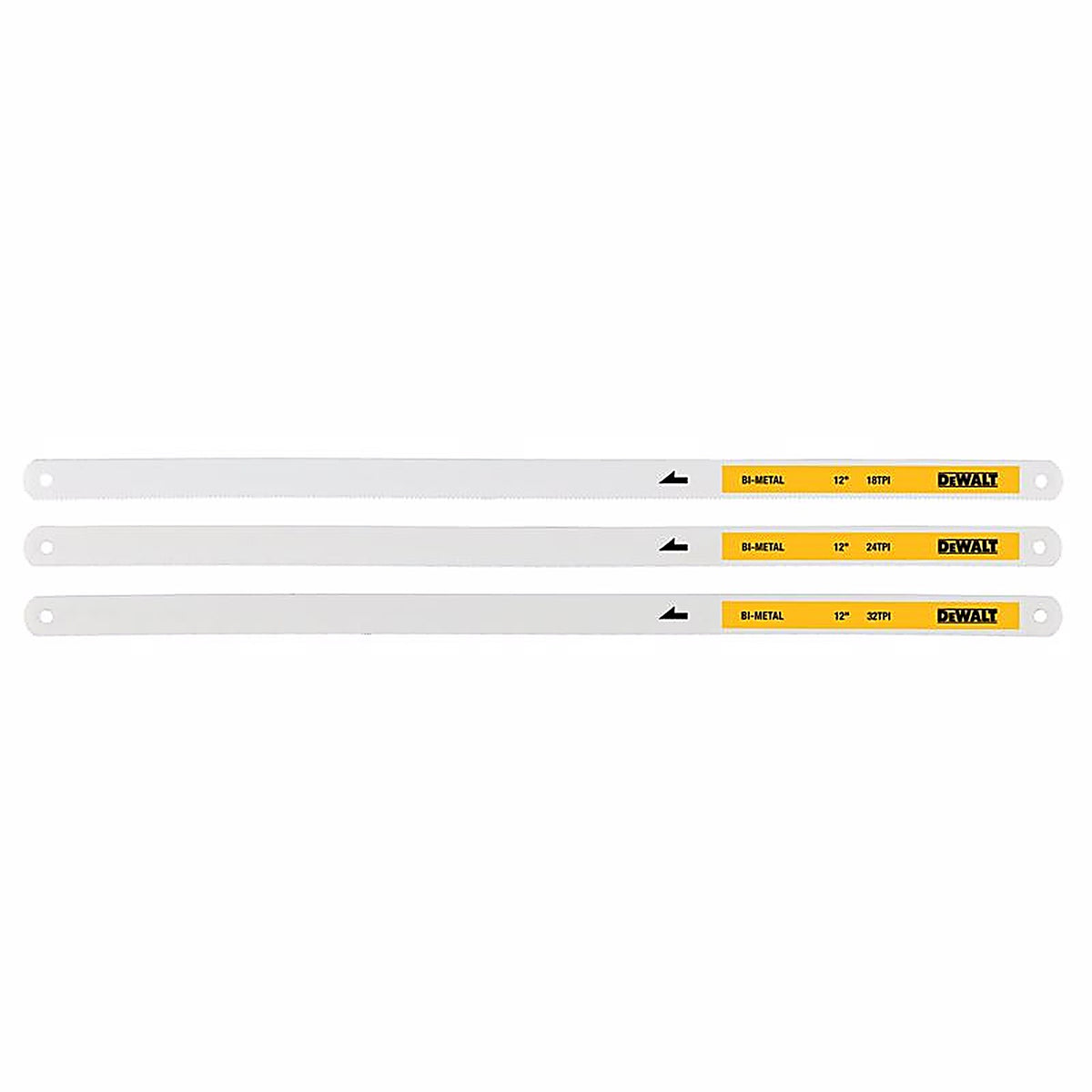 DeWalt DWHT20558 12 in. Bi-Metal Hacksaw Blade Set 3 pk