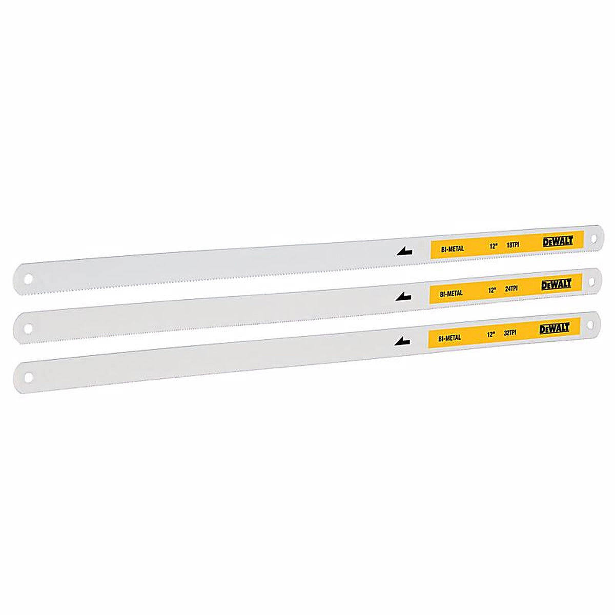 DeWalt DWHT20558 12 in. Bi-Metal Hacksaw Blade Set 3 pk