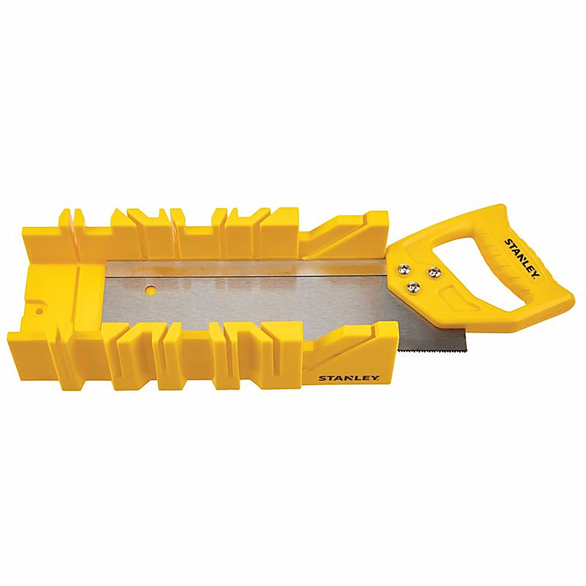 Stanley - STHT20361 - 11 In. L X 3.6 In. W Plastic Miter Box with Saw Yellow 1 Piece