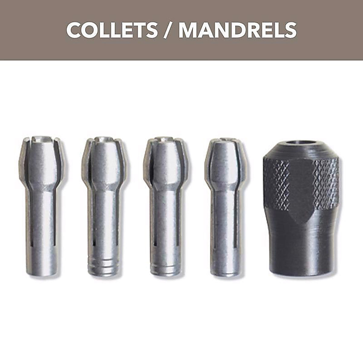 Dremel - 4485 - 1 In. L Aluminum Quick Change Collet Nut Kit 5 Pack