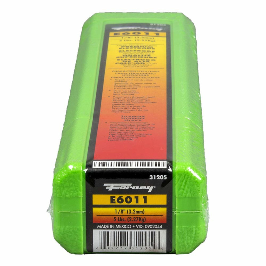 Forney 31210 1/8 in. D X 14.6 in. L E6011 Mild Steel Welding Electrodes 60000 psi 10 lb 1 pk