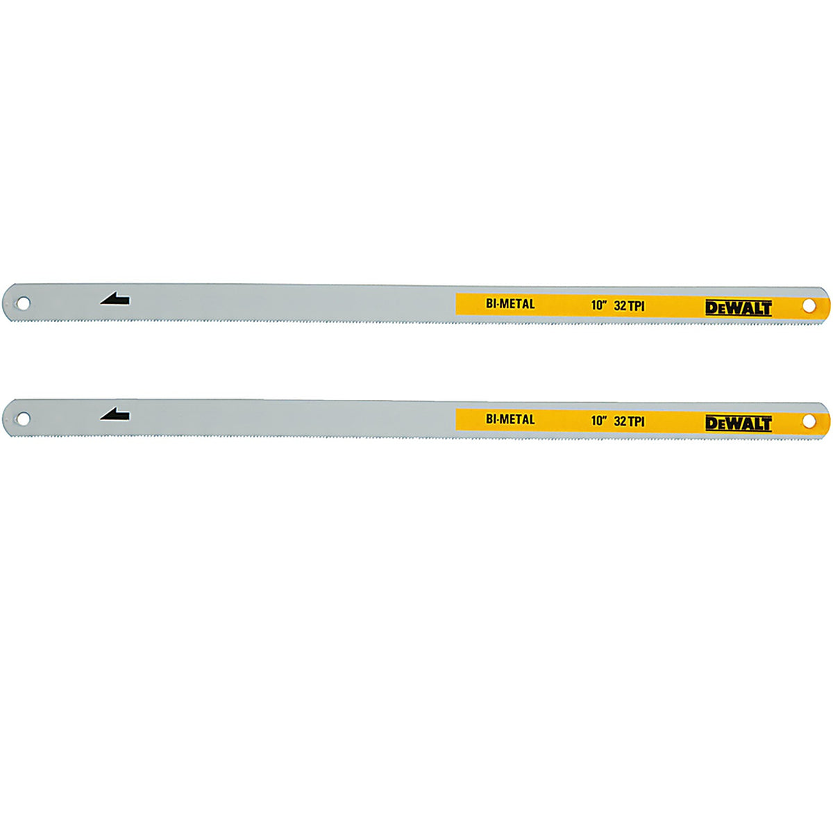 DeWalt DWHT20550 10 in. Bi-Metal Hacksaw Blades 32 TPI 2 pk