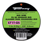 Forney 42300 E71T-GS 0.03 in. Mild Steel Flux Cored Wire 79000 psi 2 lb