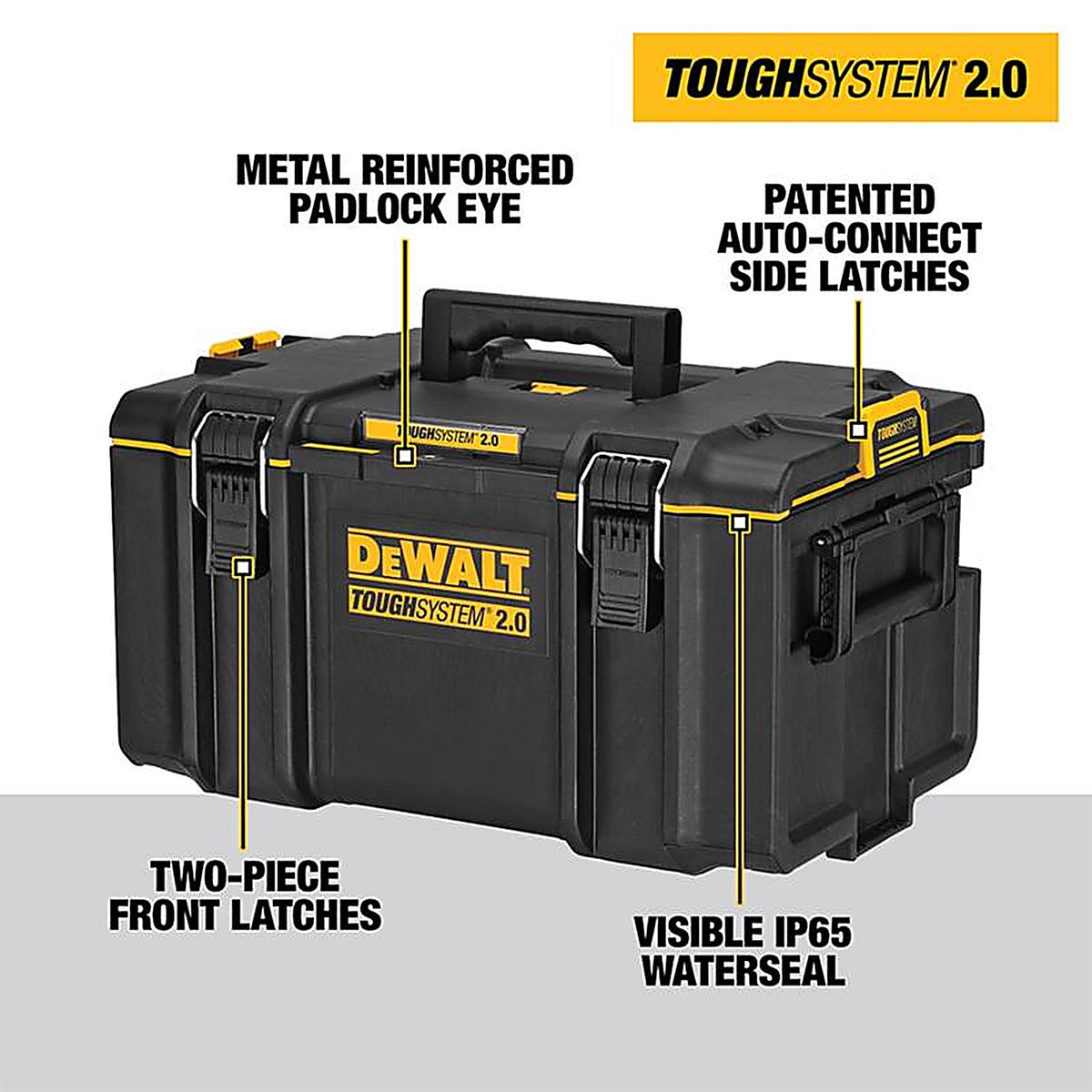 DeWalt DWST08300 ToughSystem 2.0 21.75 in. Large Tool Box Black/Yellow