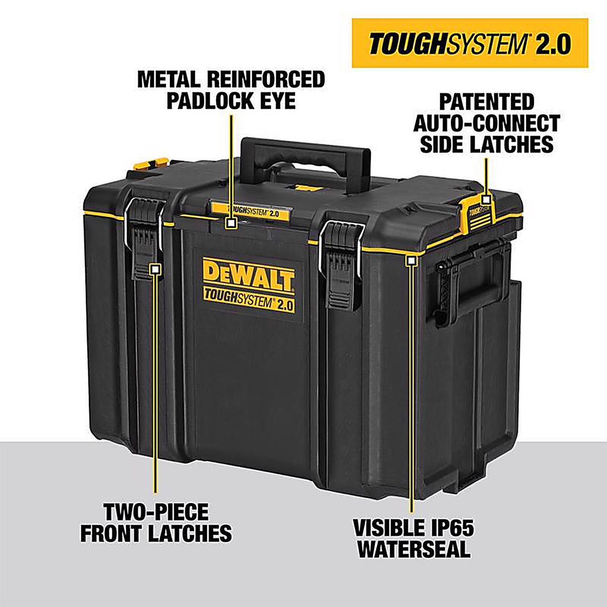 DeWalt DWST08400 ToughSystem 2.0 14.75 in. Extra Large Tool Box 110 cu in Black/Yellow