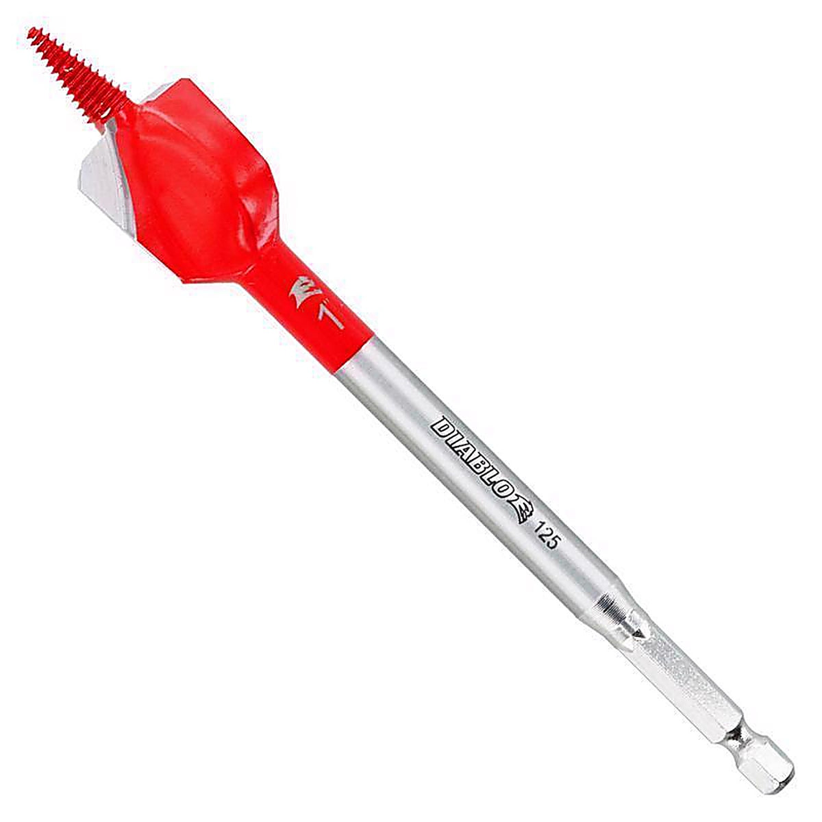 Diablo - DSPD4050 - Demo Demon 1 In. X 6 In. L High Carbon Steel Nail-Embedded Wood Spade Bit HEX Shank 1 Pack