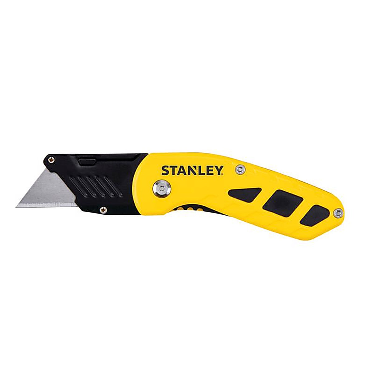 Stanley STHT10424 4 in. Folding Compact Utility Knife Black/Yellow 1 pc