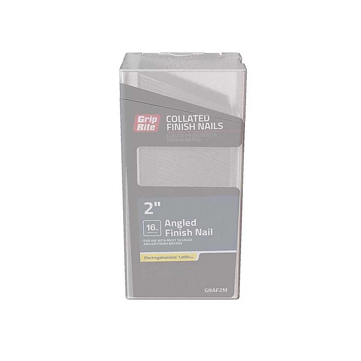 Grip-Rite GRAF2M 2 in. 16 Ga. Angled Strip Trim Nails 20 deg Smooth Shank 1000 pk