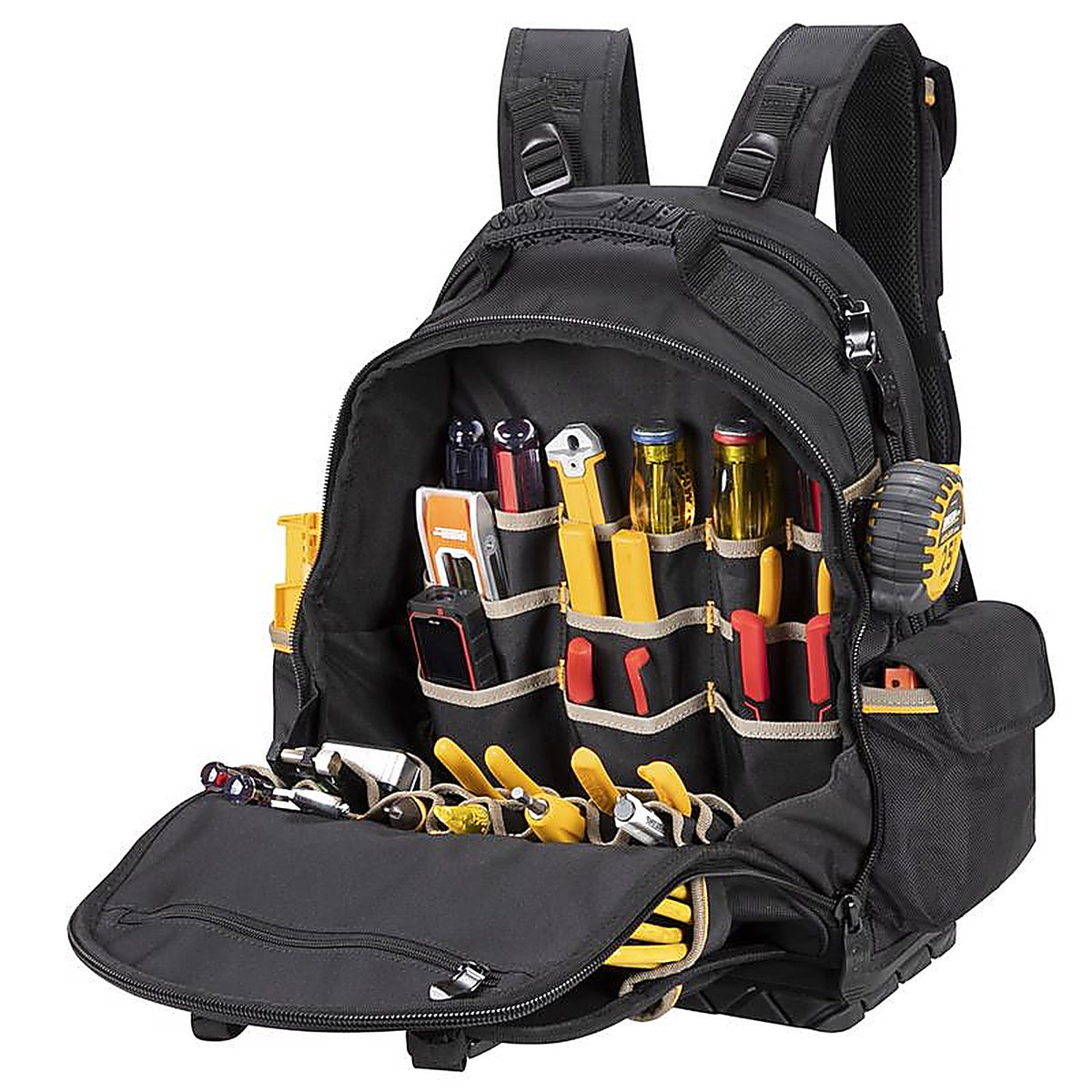 CLC - PB1133 - 13 In. W X 18 In. H Ballistic Polyester Backpack Tool Bag 38 Pocket Black/Blue 1 Piece