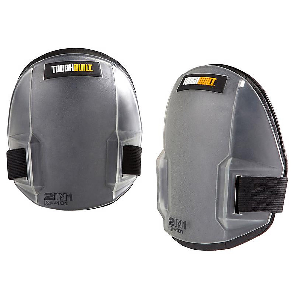 ToughBuilt TB-KP-101-2BES 7.48 in. L X 5.91 in. W Plastic 2-in-1 Knee Pads Gray One Size Fits All