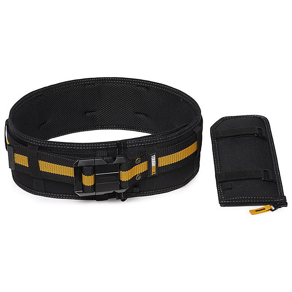ToughBuilt TB-CT-41P-2BES Polyester Heavy Duty Padded Belt with Back Support 4.25 in. L X 13.5 in. H Black/Orange O