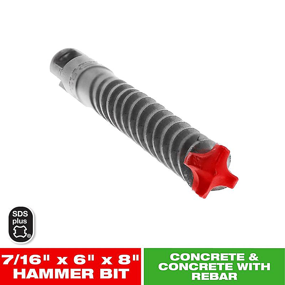 Diablo - DMAPL4332 - Rebar Demon 7/16 In. X 8 In. L Carbide Hammer Drill Bit Sds-Plus Shank 1 Piece