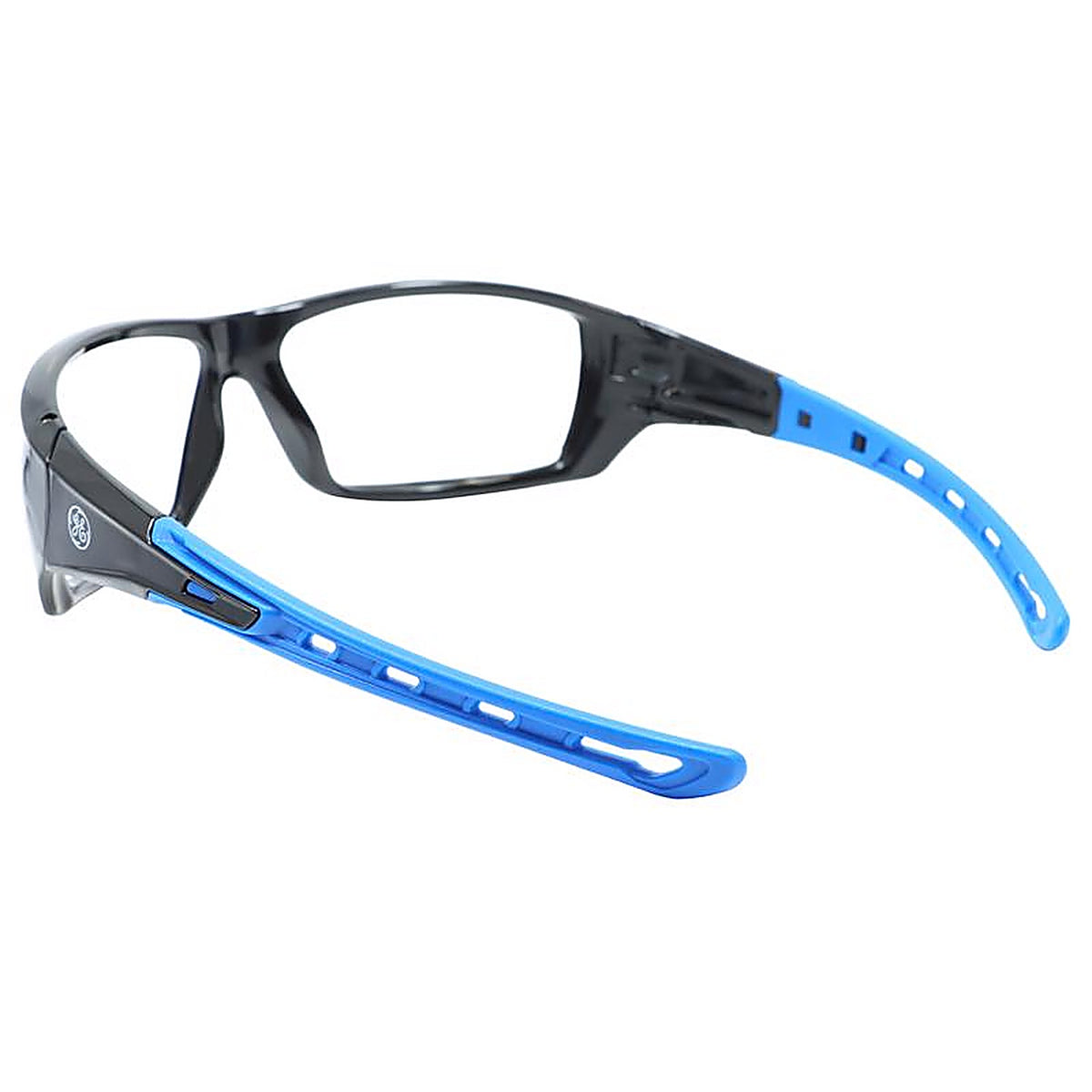 GE GE104C 04 Series Impact-Resistant Safety Glasses Clear Lens Black/Blue Frame 1 pk
