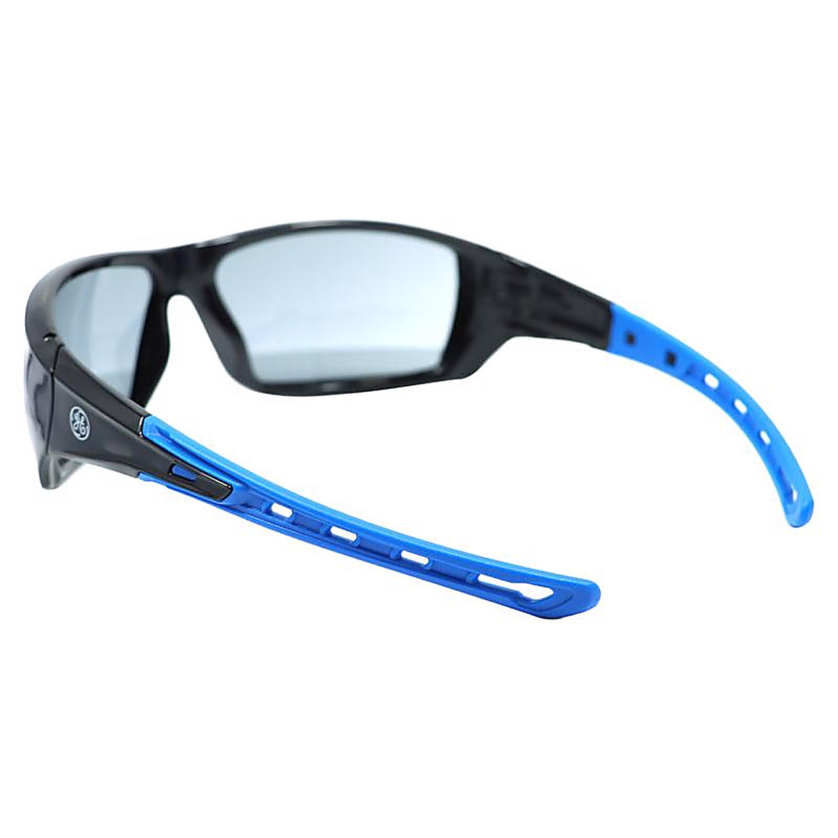 GE GE104SAF 04 Series Anti-Fog Impact-Resistant Safety Glasses Smoke Lens Black/Blue Frame 1 pk