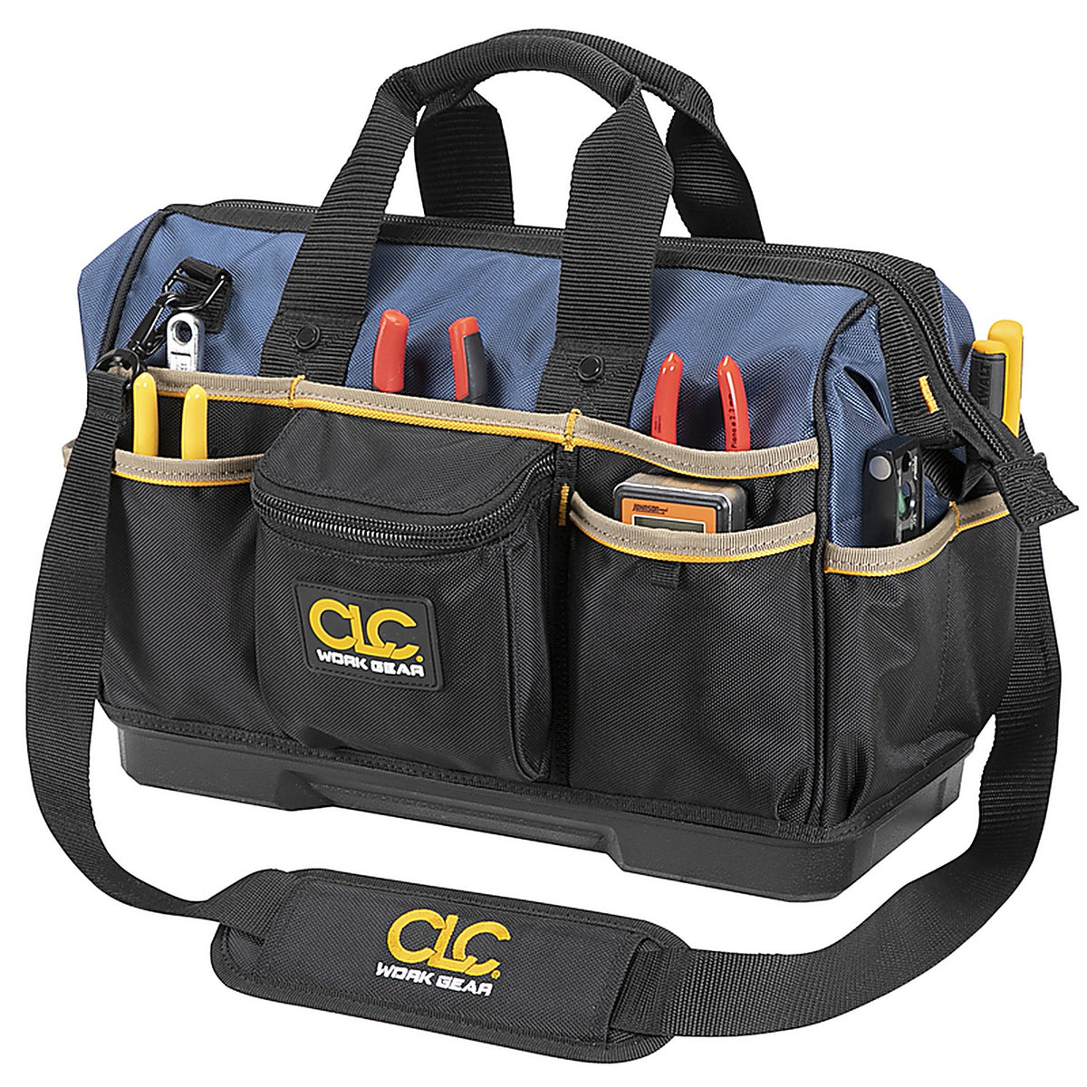 CLC - PB1563 - 19 In. W X 16 In. H Ballistic Polyester Big Mouth Tote Bag 23 Pocket Multicolored 1 Piece