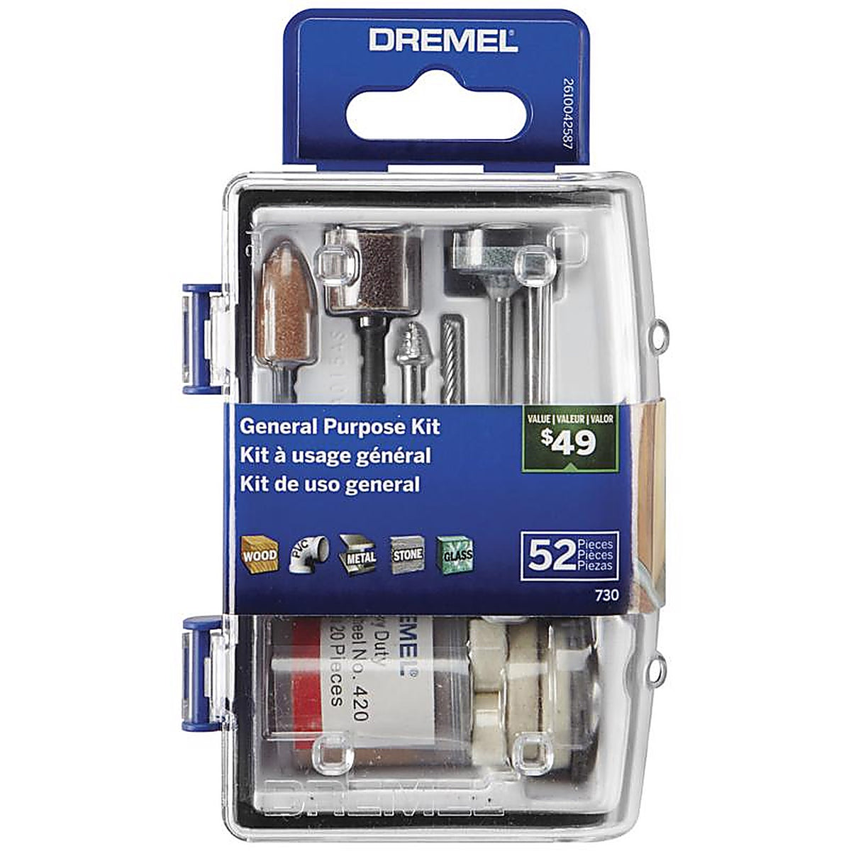 Dremel - 730-01 - General Purpose Kit 52 Piece