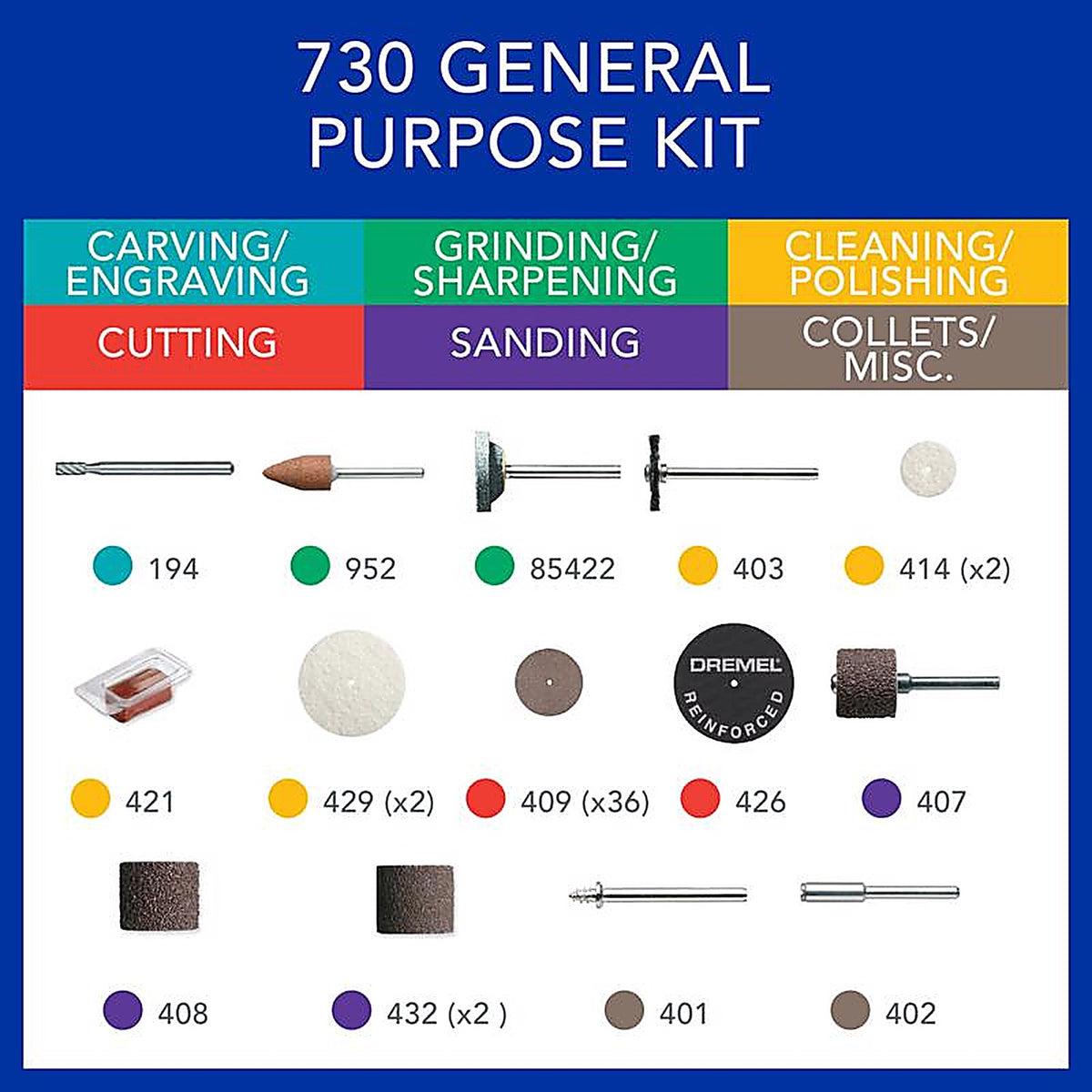 Dremel - 730-01 - General Purpose Kit 52 Piece