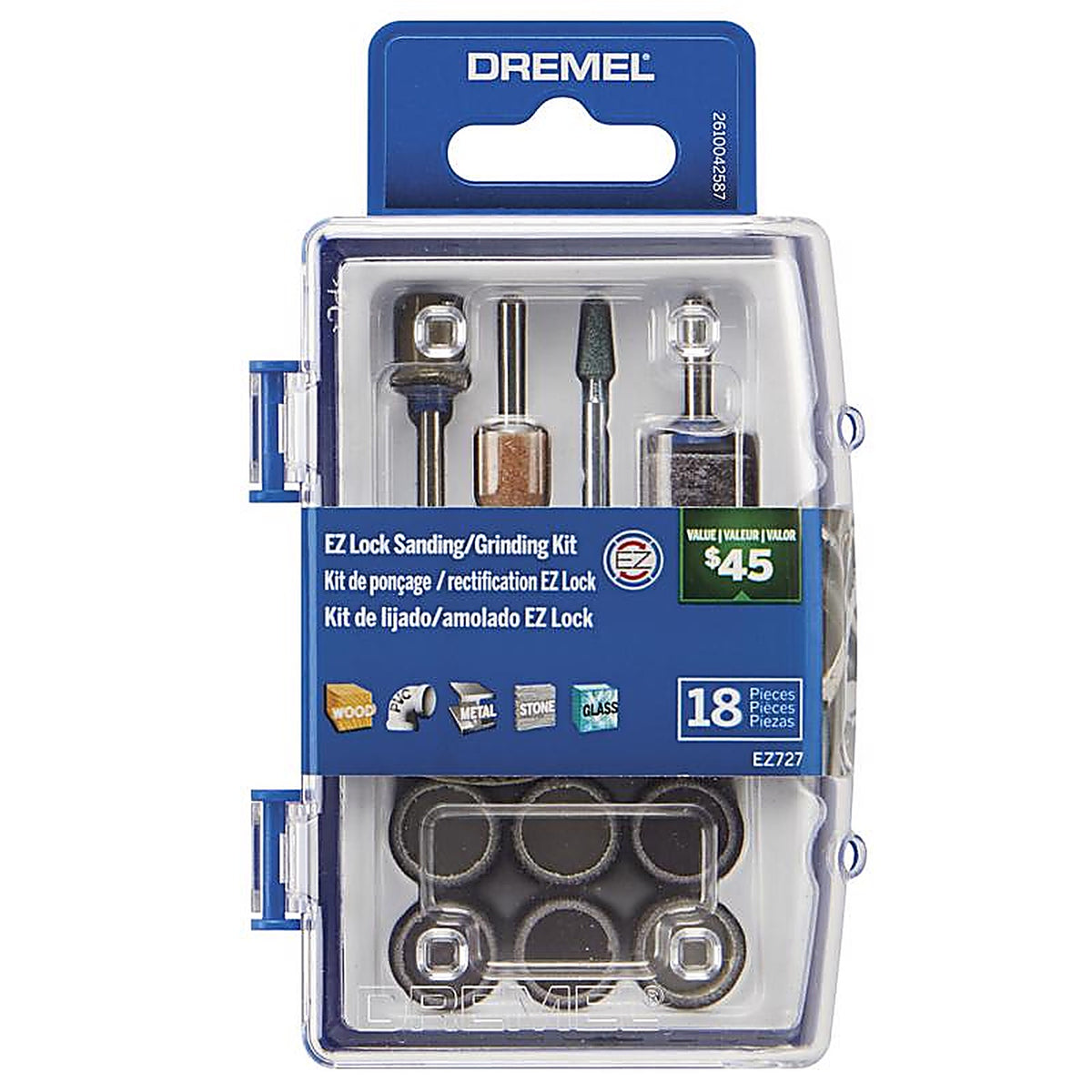 Dremel - EZ727-01 - Ez Lock Sanding and Grinding Kit 18 Piece