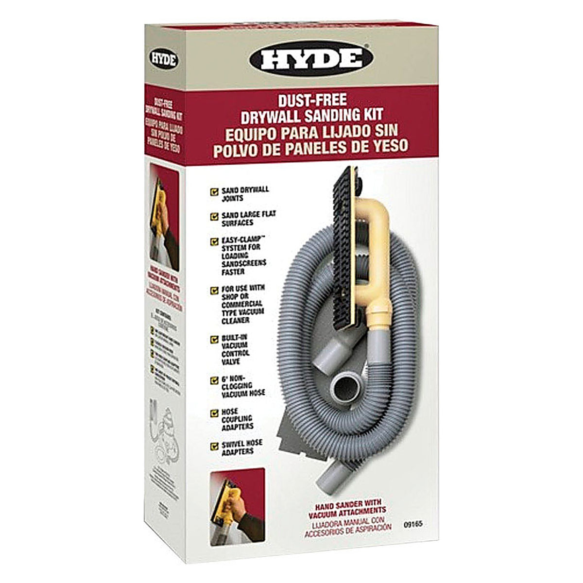 Hyde - 09165 - Plastic Drywall Vacuum Hand Sander 3.25 In. H X 8 In. W X 16.75 In. L