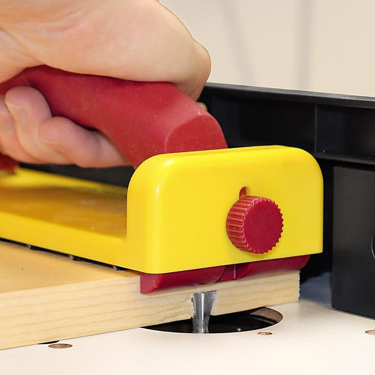 Milescraft - 34050003 - Grabberplus Rubber 8.25 In. L X 4 In. W Miter Retractable Heel Push Block Red/Yellow 1 Piece