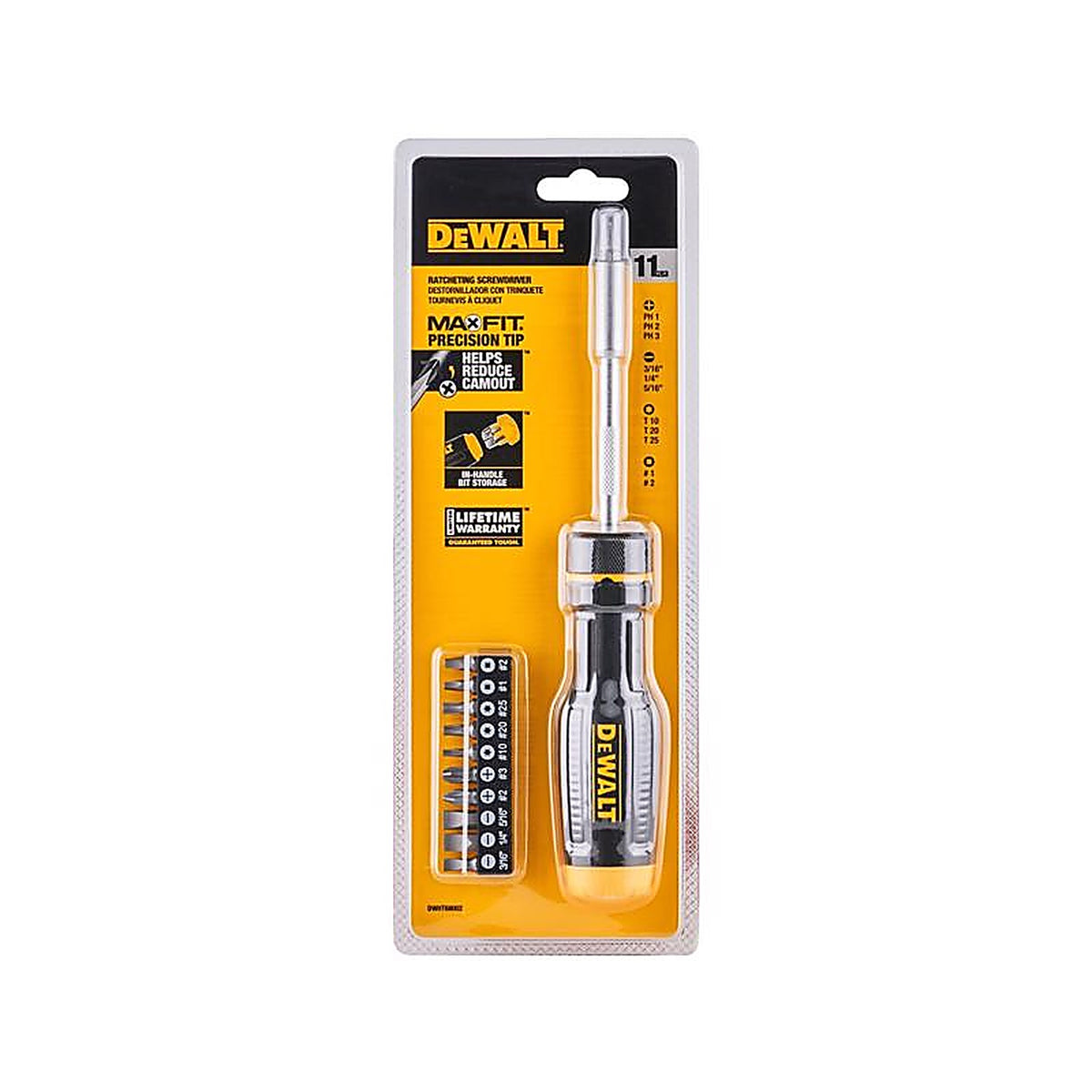 DeWalt DWHT68002 Max Fit 11 pc Assorted Ratcheting Screwdriver Set