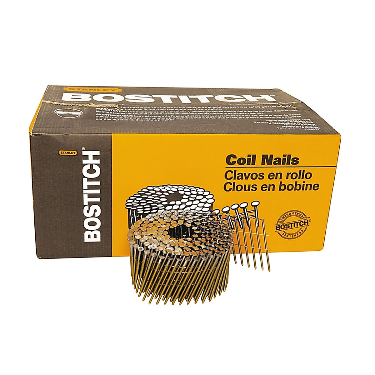 Bostitch - C8R99BD - 2-1/2 In. L X 13 Ga. Angled Coil Coated Framing Nails 15 Deg 3600 Pack