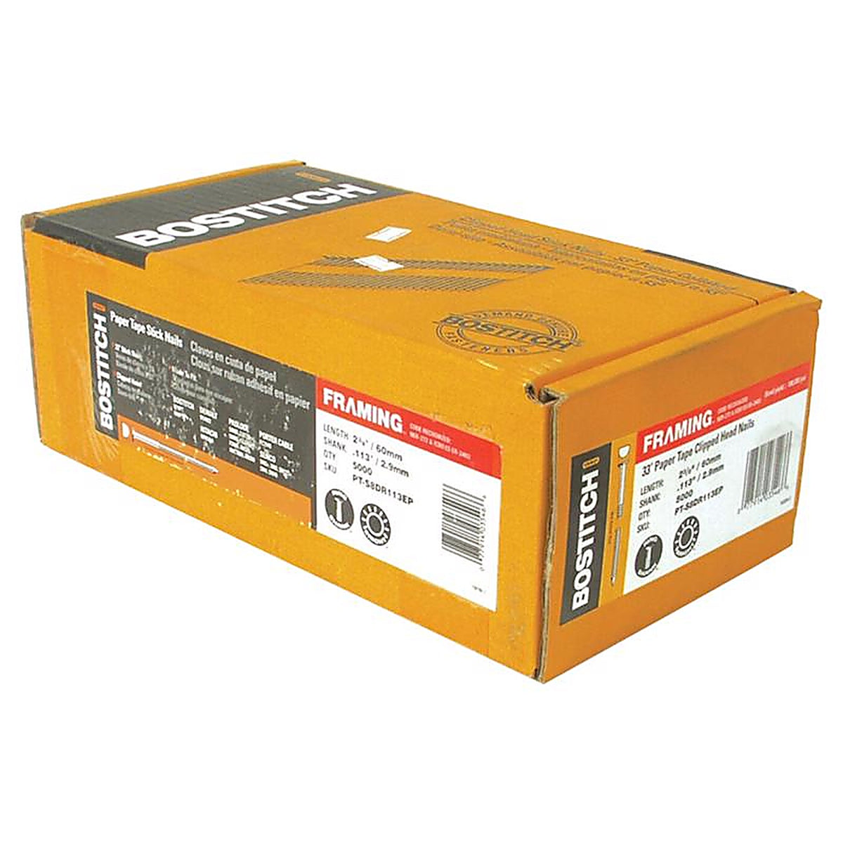 Stanley Bostitch RH-S8DR113EP 2-3/8 in. 11 Ga. Straight Strip Nails 21 deg. Smooth Shank 5000/Pack