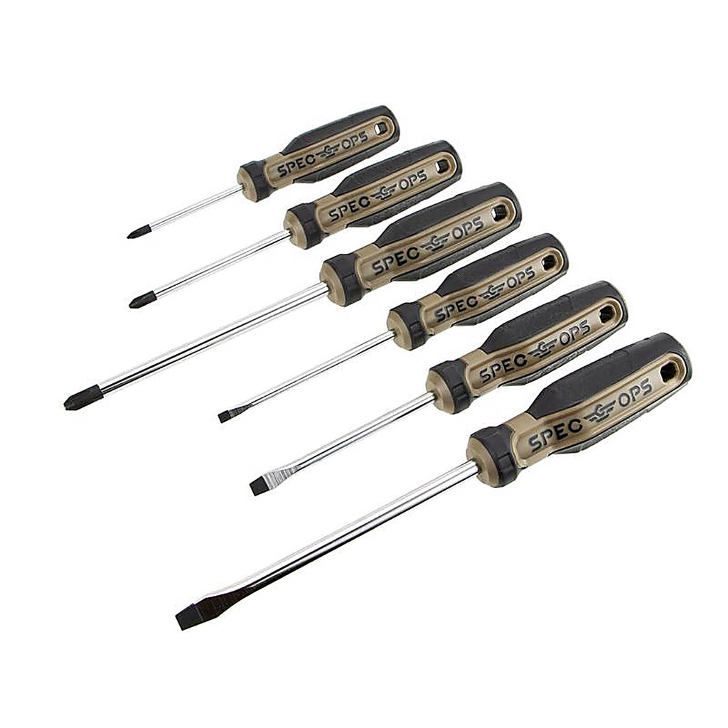 Spec Ops - SPEC-S-6PK - Phillips/Slotted Screwdriver Set 6 Piece