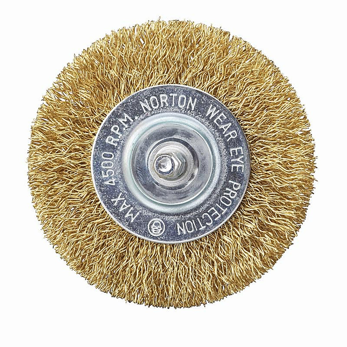 Norton - 70184609156 - Clipper 3 In. Coarse Crimped Wire Wheel Brass 4500 Rpm 1 Piece