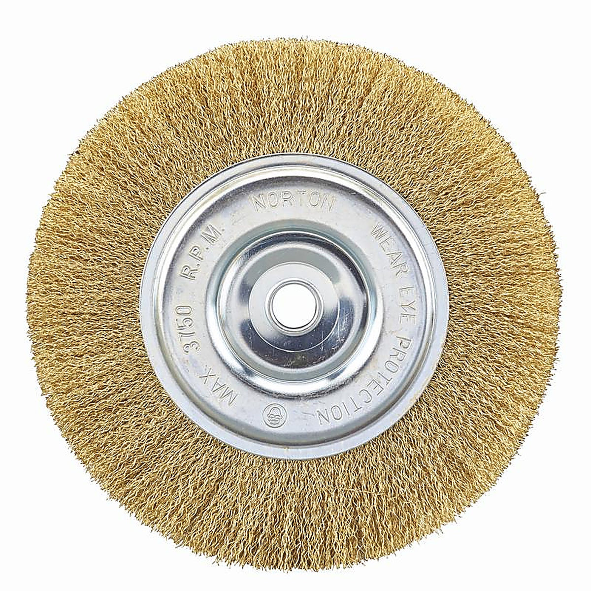 Norton - 70184609162 - Clipper 8 In. Coarse Crimped Wire Wheel Brush Brass 3750 Rpm 1 Piece