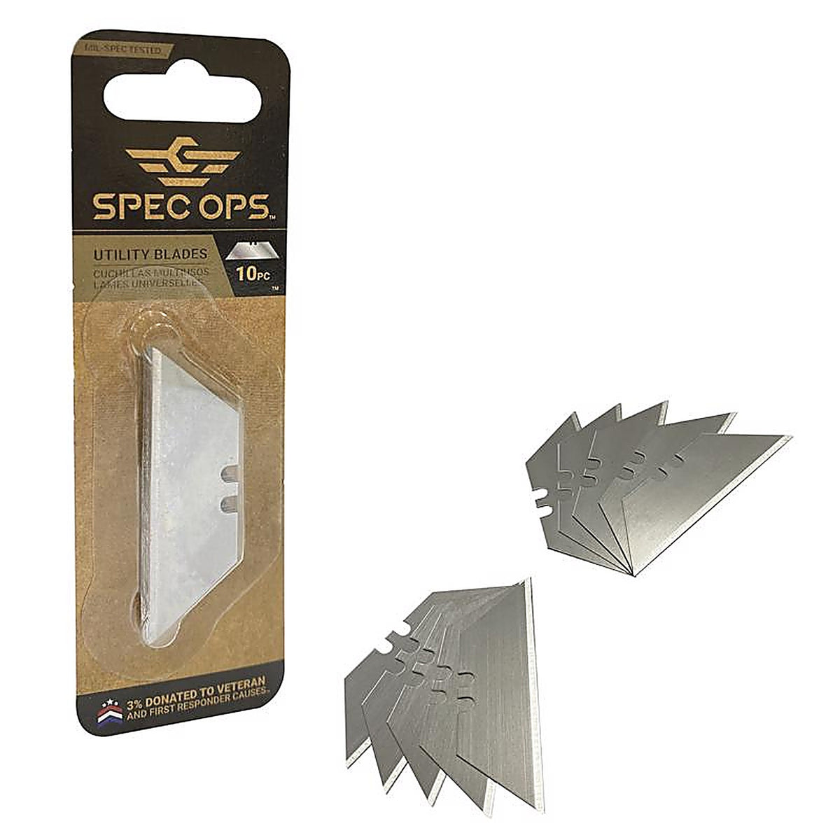 Spec Ops - SPEC-K1-BLADE10 - 2.5 In. Steel Heavy Duty Utility Blade 10 Pack