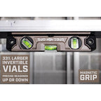 Spec Ops - SPEC-TLEVEL - 10 In. Aluminum Magnetic Torpedo Level with Bungee