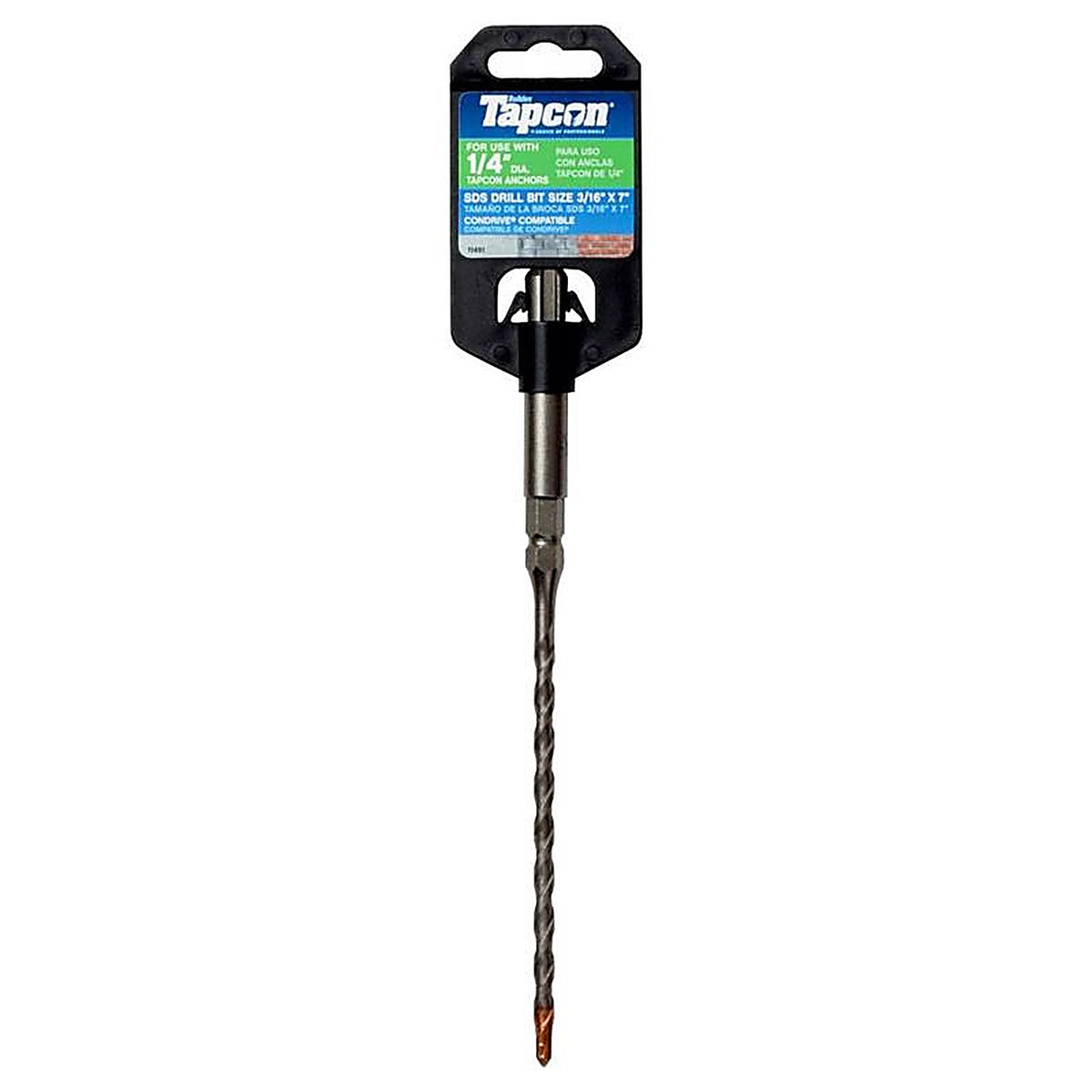 Tapcon - 11491 - 3/16 In. X 7 In. L Carbide Tipped Drill Bit Sds-Plus Shank 1 Pack