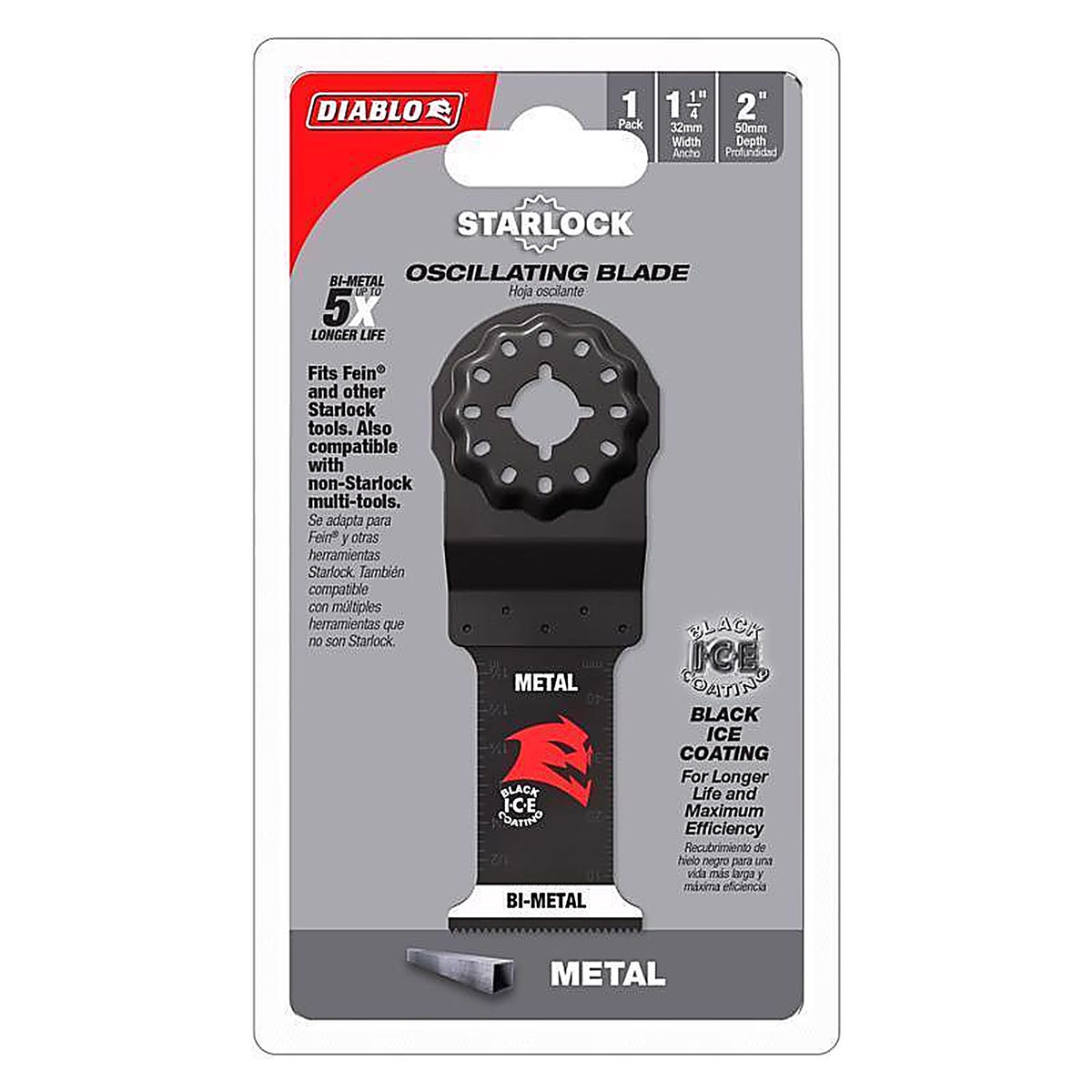 Diablo - DOS125BF - Starlock 1-1/4 In. W Bi-Metal Curved Contact Edge Oscillating Blade Metal 1 Pack