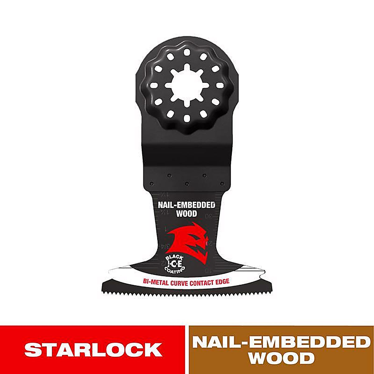 Diablo - DOS250BW - Starlock 2-1/2 In. W Bi-Metal Curved Contact Edge Oscillating Blade Nail-Embedded Wood 1 Pack