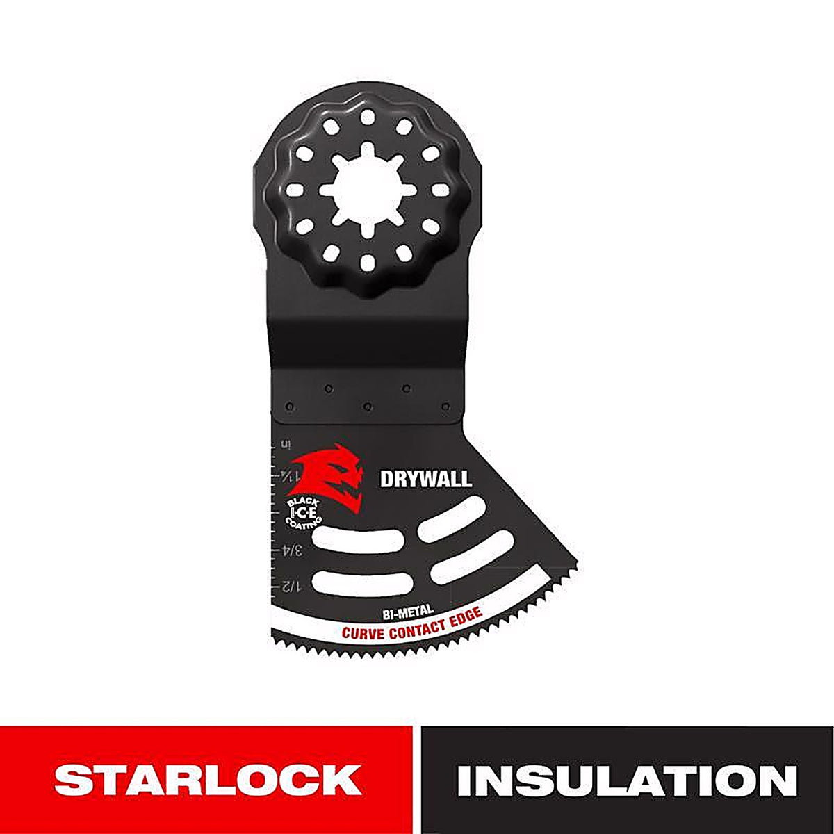 Diablo - DOS350RI - Starlock 3-1/2 In. X 3-1/2 In. W Bi-Metal Curved Contact Edge Oscillating Blade Insulation 1